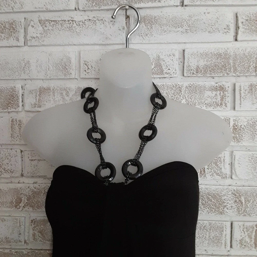 Studio Y Necklace Halter Maxi Dress sz S Clubbing, Dance, Date Night - Picture 4 of 7